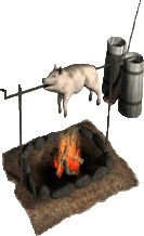 Grilled pig