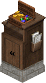 Medieval restaurant podium
