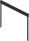 Black 3-tiled doorframe