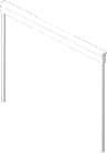 White 3-tiled doorframe