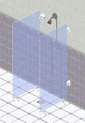 Transparent dog enabled shower
