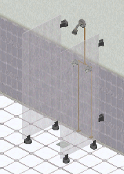 Transparent dog enabled shower
