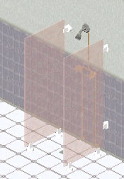 Transparent dog enabled shower