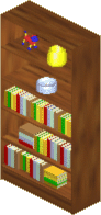 Dark bookcase