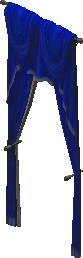 blue curtains